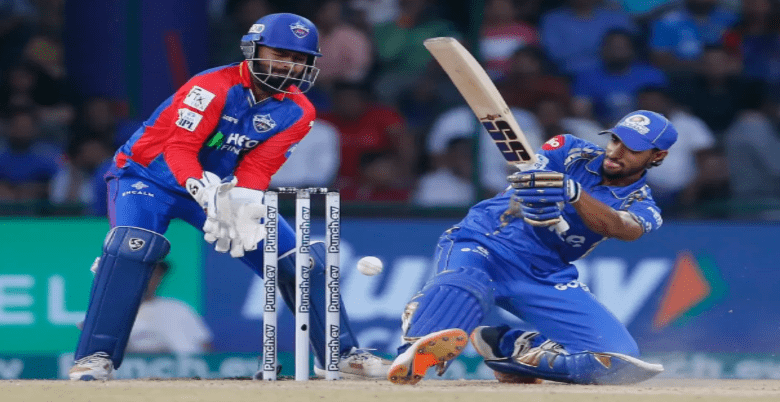 highest mi score in ipl