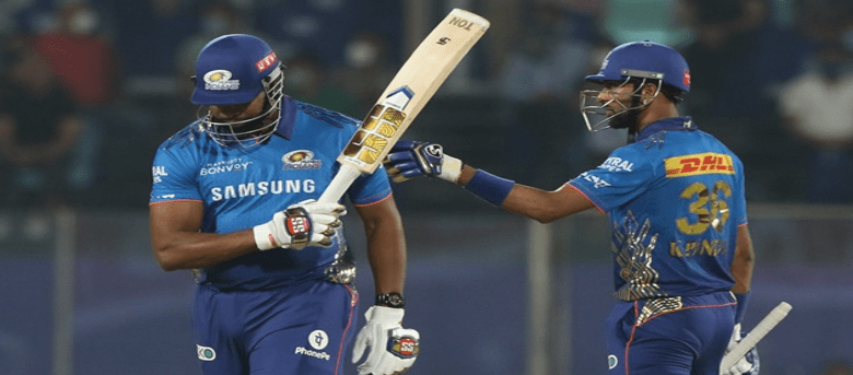 highest mi score in ipl