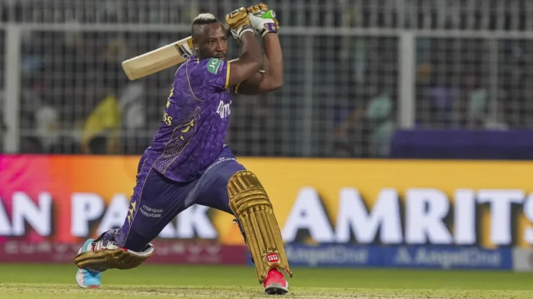 Andre Russell batting in the IPL - Arabian Aces squad Abu Dhabi T10 2026