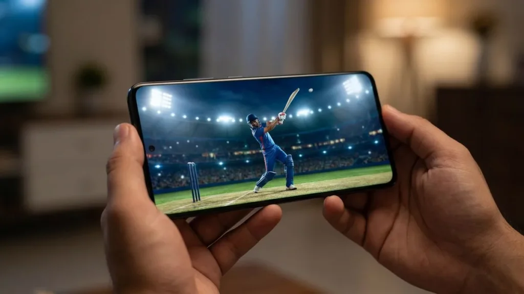 Watching IPL live streaming on a smartphone - IPL Live Streaming Apps