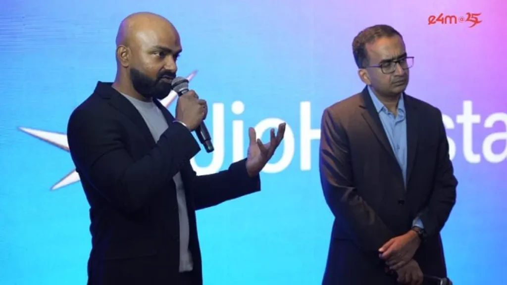 JioHotstar event with on-stage presentation - IPL Live Streaming Apps