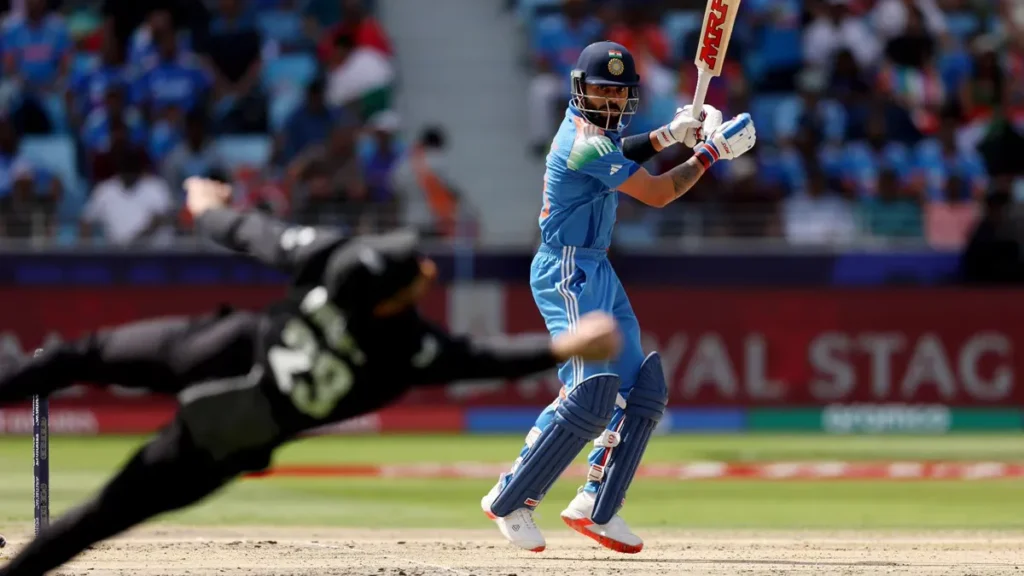 Virat Kohli batting and scoring runs in an ODI, how to play cricket runs explained