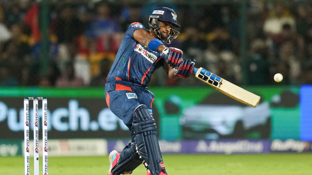 Nicholas Pooran smashes a huge six for LSG, powering their biggest LSG highest score in IPL totals