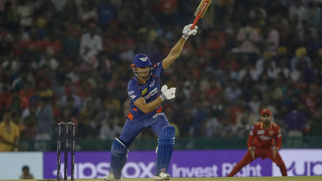 Marcus Stoinis launches one for LSG at Mohali, the star of the record 257-5 LSG highest score in IPL