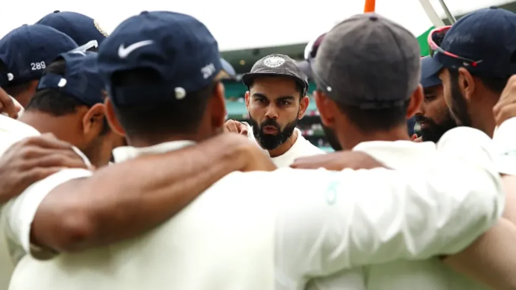 Virat Kohli leads an India team huddle, simple match-winning strategies for how to play cricket