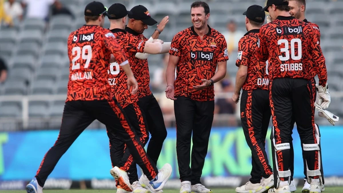Sunrisers Eastern Cape SA20 2027 squad celebration