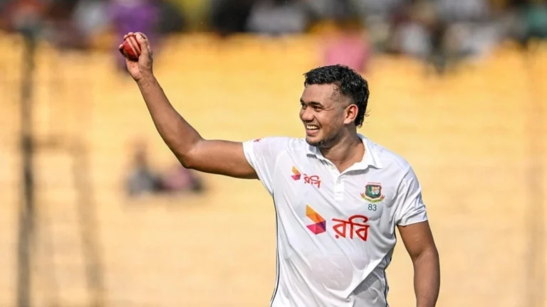Taskin Ahmed holds the ball for the bangladesh test squad west indies Test series in Mirpur