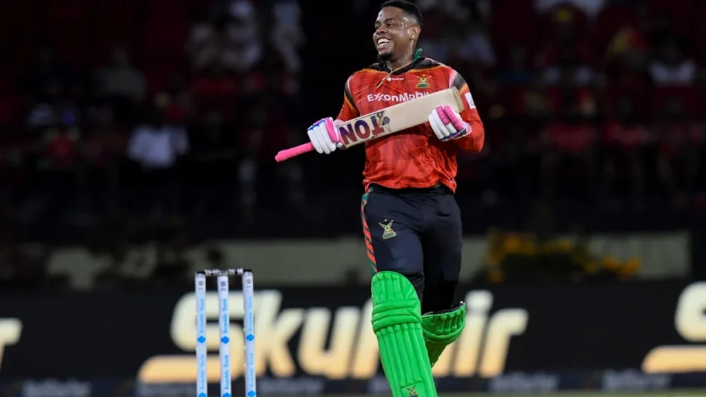 Shimron Hetmyer celebrating for Trinbago Knight Riders, MI Cape Town SA20 auction signings