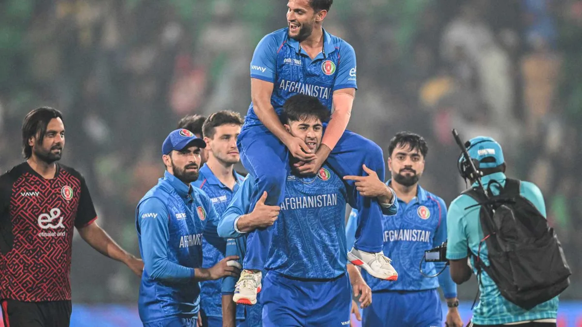 Ibrahim Zadran IPL - Afghanistan players celebrate the Champions Trophy win over England in Lahore
