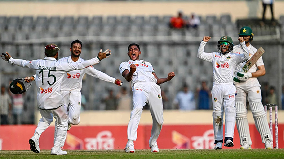 Bangladesh Test team celebrate a wicket in the bangladesh test squad west indies Test series
