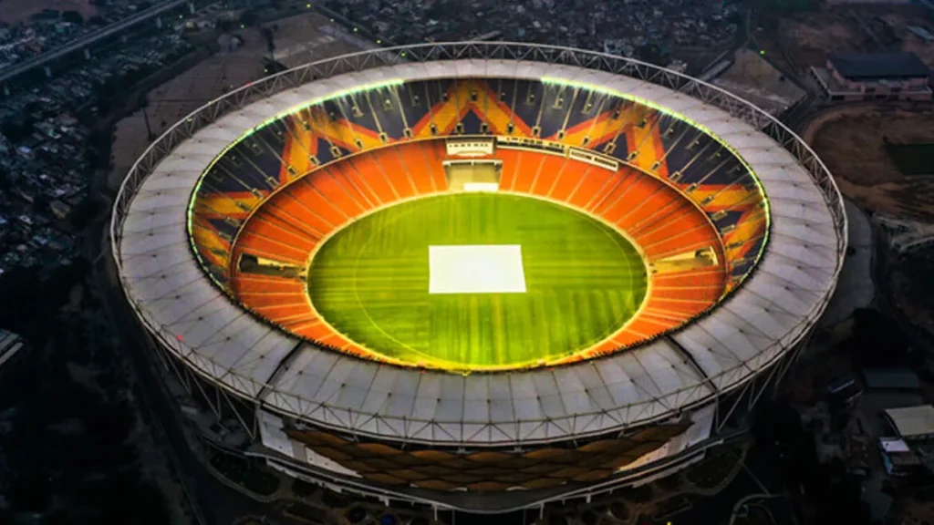 Narendra Modi Stadium aerial view in the ipl 2027 schedule coverage